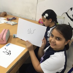 Calligraphy Activity, Grade 5 Girls